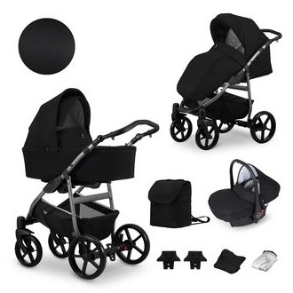 Kočárek KUNERT Mata grafit trojkombinace