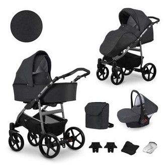 Kočárek KUNERT Mata grafit trojkombinace