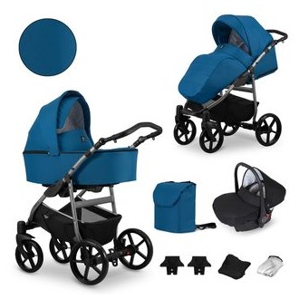 Kočárek KUNERT Mata grafit trojkombinace