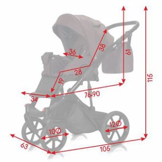 Kombinovaný kočárek 2v1 Milu Kids Bacio